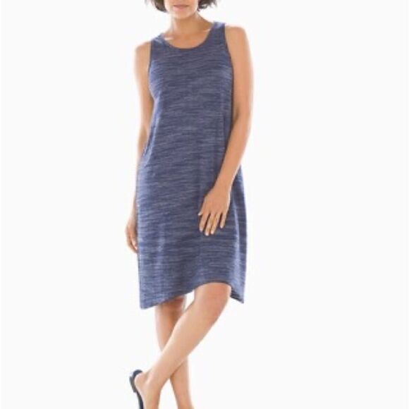 Soma Reversible Cotton Blend Sleeveless Tank Dress Size Medium - Picture 2 of 8